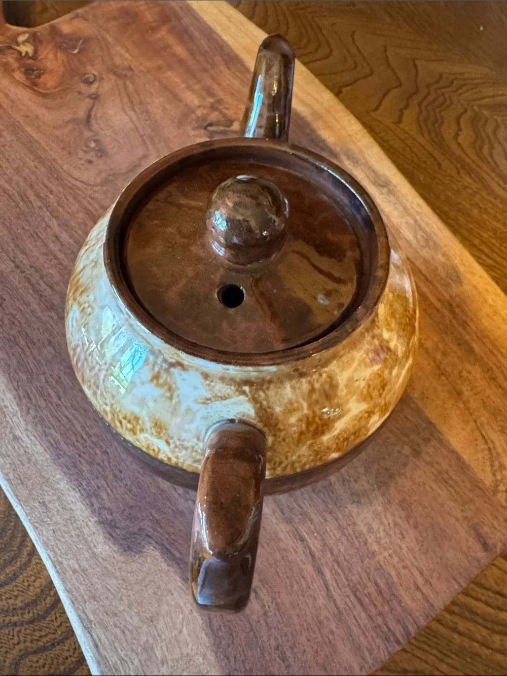 VTG Arthurwood Ceramic Teapot with Amber Glaze